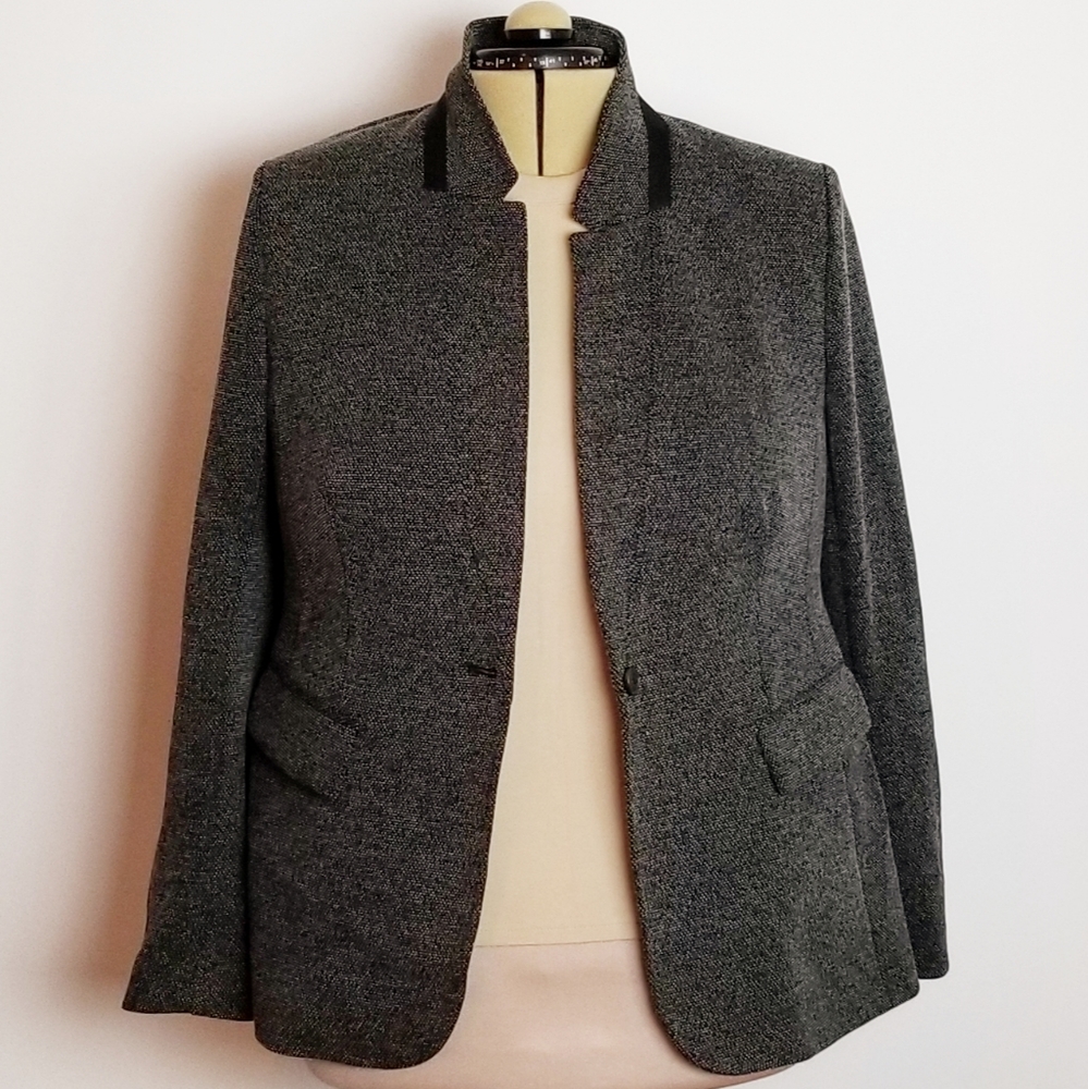 Lane Bryant Ponte Knit Single Button Blazer